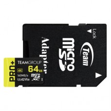 Картка пам'яті Team 64 GB microSDXC class 10 UHS-I U3 V30 A2 Pro+ (TPPMSDX64GIA2V3003) - Фото