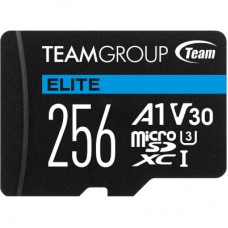Картка пам'яті Team 256 GB microSDXC class 10 UHS-I U3 V30 A1 Elite (TEAUSDX256GIV30A103) - Фото