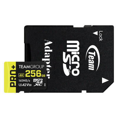 Картка пам'яті Team 256 GB microSDXC class 10 UHS-I U3 V30 A1 Pro+ (TPPMSDX256GIA2V3003)