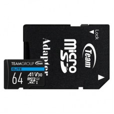 Карта памяти Team 64GB microSDXC class 10 UHS-I U3 V30 A1 Elite (TEAUSDX64GIV30A103) - Фото