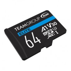 Карта памяти Team 64GB microSDXC class 10 UHS-I U3 V30 A1 Elite (TEAUSDX64GIV30A103) - Фото