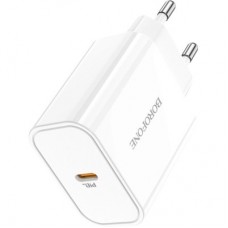 Зарядний пристрій BOROFONE BA57A USB-C PD20W white (6931474745538) - Фото