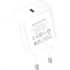 Зарядний пристрій BOROFONE BA71A USB-C PD20W white (6974443387964) - Фото