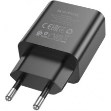 Зарядний пристрій BOROFONE BA72A USB QC3.0 black (6974443388541) - Фото