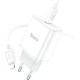 Зарядний пристрій HOCO C104A USB-C PD20W + cable USB-C to Lightning white (6931474782908)