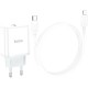 Зарядний пристрій HOCO C104A USB-C PD20W + cable USB-C to Lightning white (6931474782908)