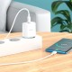 Зарядний пристрій HOCO C104A USB-C PD20W + cable USB-C to USB-C white (6931474782915)