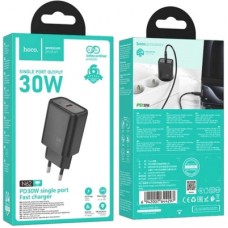 Зарядний пристрій HOCO N62 USB-C PD30W black (6942007644297) - Фото