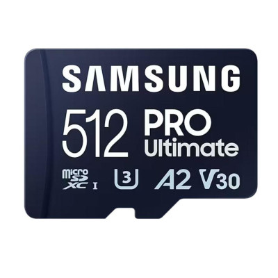 Картка пам'яті Samsung 512GB microSDXC class 10 UHS-I U3 V30 A2 Pro Ultimate (MB-MY512SB/WW)