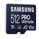 Картка пам'яті Samsung 512GB microSDXC class 10 UHS-I U3 V30 A2 Pro Ultimate (MB-MY512SB/WW)