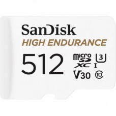 Картка пам'яті SanDisk 512GB microSDXC High Endurance UHS-I U3 V30 + SD adapter (SDSQQNR-512G-GN6IA) Картка пам'яті SanDisk 512GB microSDXC High Endurance UHS-I U3 V30 + SD adapter (SDSQQNR-512G-GN6IA) - Фото