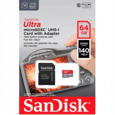 Картка пам'яті SanDisk 64 GB microSD Class 10 A1 R-140 (SDSQUAB-064G-GN6IA) Картка пам'яті SanDisk 64 GB microSD Class 10 A1 R-140 (SDSQUAB-064G-GN6IA) - Фото