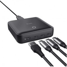 Зарядний пристрій Trust 3xUSB-C + USB-A 100 W PD black (25242_TRUST) - Фото