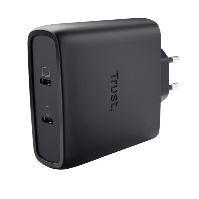 Зарядное устройство Trust 2xUSB-C 100W GaN PD/PPS black (25527_TRUST)