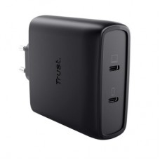 Зарядний пристрій Trust 2xUSB-C 100 W GaN PD/PPS black (25527_TRUST) - Фото