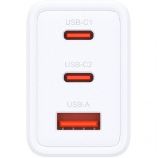 Зарядний пристрій D-Link 2xUSB-C + 1xUSB-A 65 W GaN white (DCP-651) - Фото