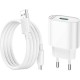 Зарядний пристрій HOCO C109A Fighter USB QC3.0 + cable Micro 5P White (6931474784827)