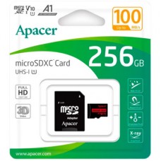 Картка пам'яті Apacer 256 GB microSDXC class 10 UHS-I V10 A1 (AP256GMCSX10UB-R) - Фото