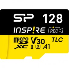 Карта памяти Silicon Power 128GB microSDXC class 10 UHS-I U3 V30 A1 Inspire (SP128GBSTXLV3V1NSP) - Фото