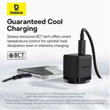Зарядний пристрій Baseus Palm Fast Charger 1C 30 W + Cable 1.0m Type-C 60 W black (P10111605113-01) - Фото