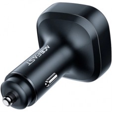 Зарядний пристрій Acefast B5 Car Charger 2xUSB-C + 1xUSB-A 101W OLED smart display Metal Black (6974316281436) - Фото