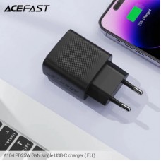 Зарядний пристрій Acefast A104 USB-C PD25W GaN Black (6974316283355) - Фото