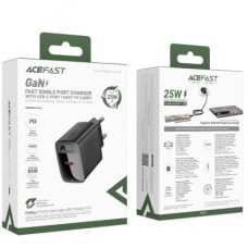 Зарядний пристрій Acefast A104 USB-C PD25W GaN Black (6974316283355) - Фото