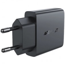 Зарядний пристрій Acefast A65 USB-C PD20W GaN ultra-thin Black (6974316282686) - Фото