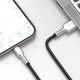 Дата кабель USB 2.0 AM to Lightning 1.0m Cafule Metal 2.4A black Baseus (CALJK-A01)
