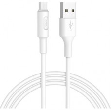Дата кабель USB 2.0 AM to Micro 5P 1.0m 2 A PVC X25 white HOCO (6957531080138) - Фото