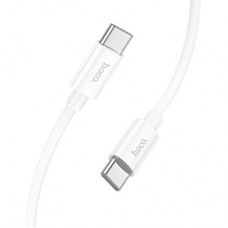 Дата кабель USB-C to USB-C 1.0m Magic silicone PD 60 W X87 white HOCO (6931474783264) - Фото