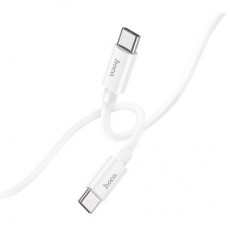 Дата кабель USB-C to USB-C 1.0m Magic silicone PD 60 W X87 white HOCO (6931474783264) - Фото