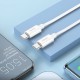 Дата кабель USB-C to USB-C 1.0m Magic silicone PD 60 W X87 white HOCO (6931474783264)