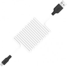 Дата кабель USB 2.0 AM to Micro 5P 1.0m 2A silicone X21 black+white HOCO (6957531071389) - Фото