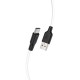 Дата кабель USB 2.0 AM to USB-C 1.0m 3 A silicone black+white HOCO (6931474711915)