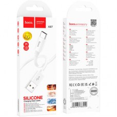 Дата кабель USB 2.0 AM to USB-C 1.0m Magic silicone X87 white HOCO (6931474783240) - Фото