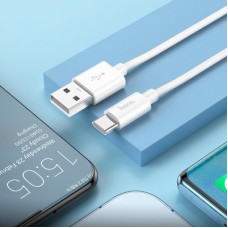 Дата кабель USB 2.0 AM to USB-C 1.0m Magic silicone X87 white HOCO (6931474783240) - Фото
