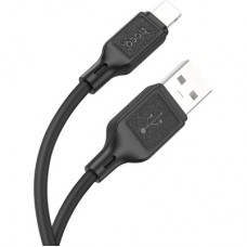 Дата кабель USB 2.0 AM to Lightning 1.0m silicone black HOCO (6931474788405) - Фото