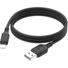 Дата кабель USB 2.0 AM to Lightning 1.0m silicone black HOCO (6931474788405) - Фото