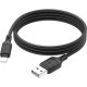 Дата кабель USB 2.0 AM to Lightning 1.0m silicone black HOCO (6931474788405)