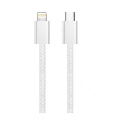 Дата кабель USB-C to Lightning 2.0m PD 27W braided gray ColorWay (CW-CBPDCL068-GR) - Фото