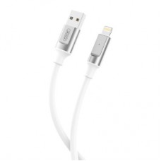 Дата кабель USB 2.0 AM to Lightning 1.0m 6A silicone white XO (NB251_L_White) - Фото