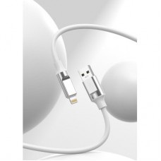 Дата кабель USB 2.0 AM to Lightning 1.0m 6A silicone white XO (NB251_L_White) - Фото
