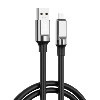 Дата кабель USB 2.0 AM to Micro 5P 1.0m 6A silicone black XO (NB251_M_Black)