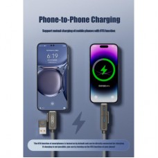 Дата кабель USB 2.0 AM to USB-C + USB 2.0 AM to Lightning 1.0m 60W gray XO (NB275_4-in-1_Gray) - Фото