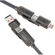 Дата кабель USB 2.0 AM to USB-C + USB 2.0 AM to Lightning 1.0m 60W gray XO (NB275_4-in-1_Gray) Дата кабель USB 2.0 AM to USB-C + USB 2.0 AM to Lightning 1.0m 60W gray XO (NB275_4-in-1_Gray)