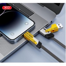 Дата кабель USB 2.0 AM to USB-C + USB 2.0 AM to Lightning 1.0m 60W black XO (NB283_4-in-1_Black) - Фото