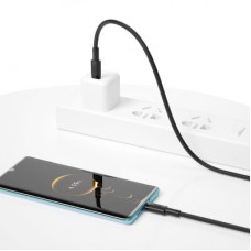 Дата кабель USB-C to USB-C 1.0m 100W braided black XO (NBQ199_С_Black) - Фото