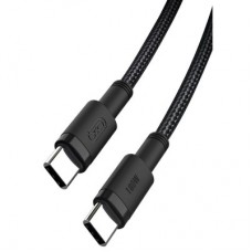 Дата кабель USB-C to USB-C 1.0m 100W braided black XO (NBQ199_С_Black) - Фото