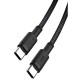 Дата кабель USB-C to USB-C 1.0m 100W braided black XO (NBQ199_С_Black) Дата кабель USB-C to USB-C 1.0m 100W braided black XO (NBQ199_С_Black)